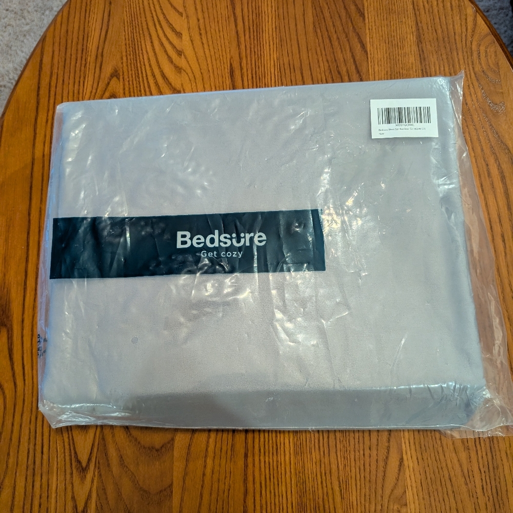 Bedsure Gray Bamboo Flat Queen Sheet - NEW